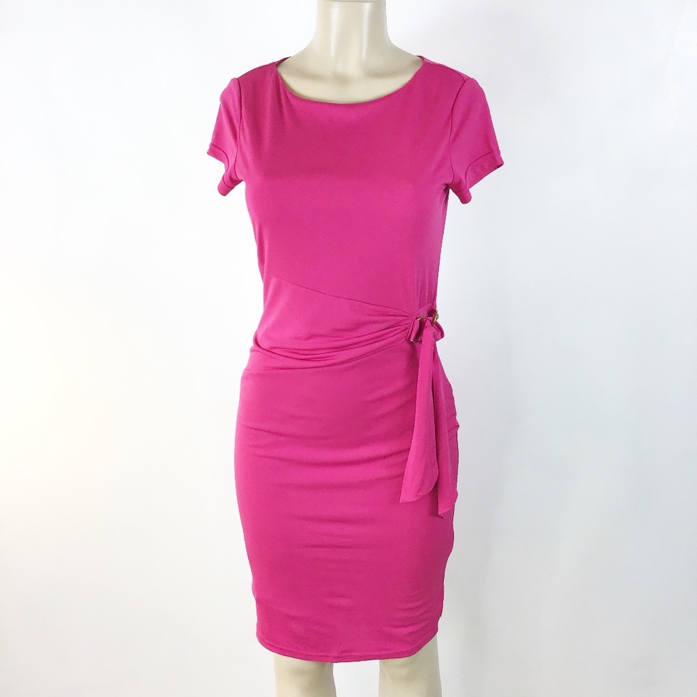 Venus Dress Pink sheath Stretch Size Small‎